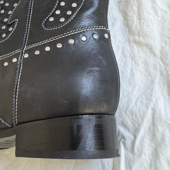 Sezane Black Ankle Boots with Silver Accents - Picture 9 of 9